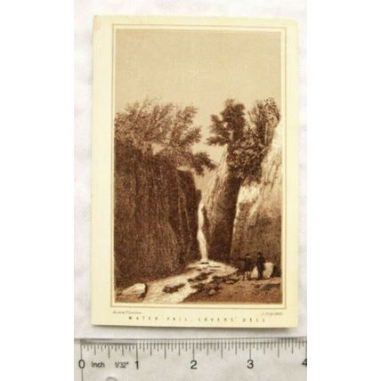 1853 photo-style illustration - Waterfall Lovers' Dell, Derbyshire