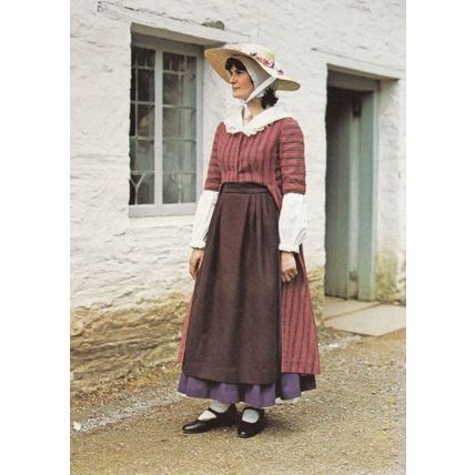 Monmouthshire 19th Century Diary Milk Wales Fashion Dress Welsh Costume Postcard