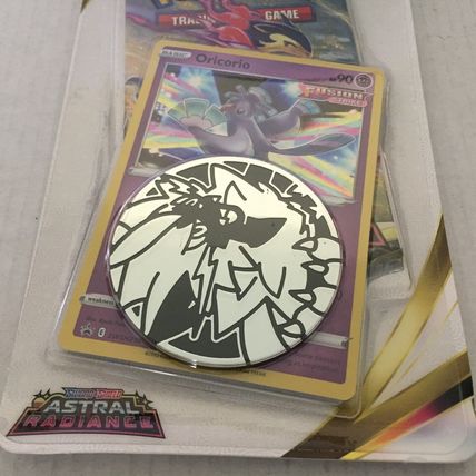 New Pokemon Holo Oricorio Astral Radiance Blister Pack + Coin