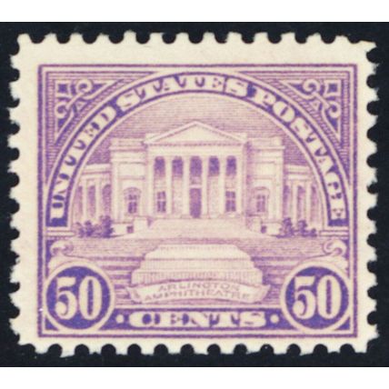 570, Mint FVF NH 50¢ Arlington Amphitheatre -**- Stuart Katz
