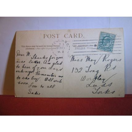 THE TOWER, LONDON used antique postcard 1903 pm #