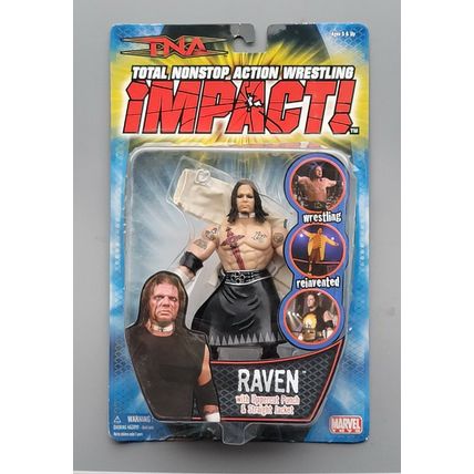 wwe tna wwf ljn classic superstars raven w/uppercut & straight jacket figure