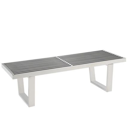 Stainless Steel Platform Bench Slotted Slat Slatted Slot 5’ Ft 4’ Ft