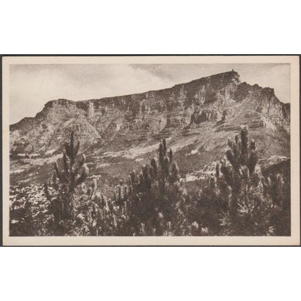 Table Mountain with Aerial Cableway, Cape Town, c.1930 - CT Ltd Postcard
