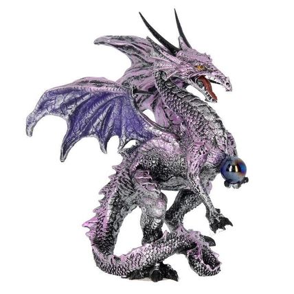 Purple Dragon Protector Gothic fantasy figurine statue Nemesis Now