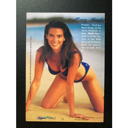 Portfolio 1993 Swimsuit Issue Base trading card # 71 Mary Shook (A)