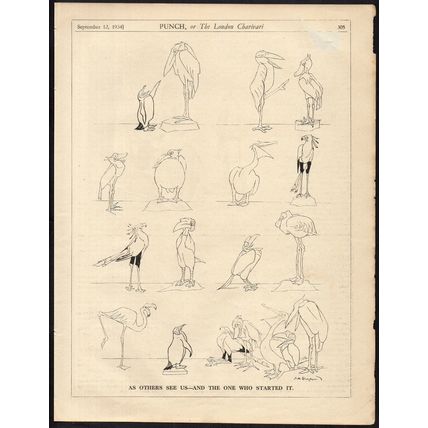 AS OTHERS SEE US 1934 James Affleck Shepherd PUNCH CARTOON PAGE