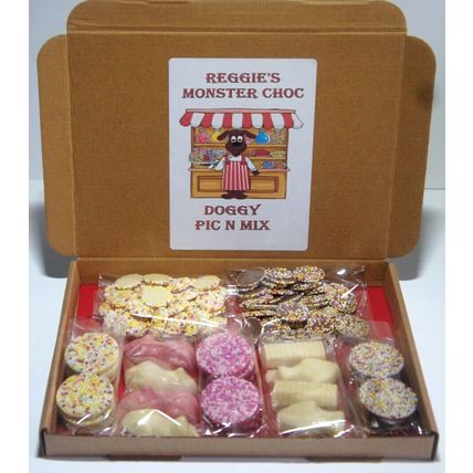 DOG CHOC TREAT BOX REGGGIES PIC N MIX MONSTER CHOC Dog Chocolate Selection Box L