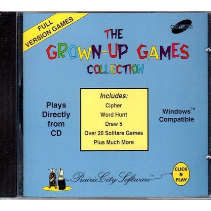 The Grown-Up Games Collection (PC-CD, 1995) for Windows - NEW in Jewel Case