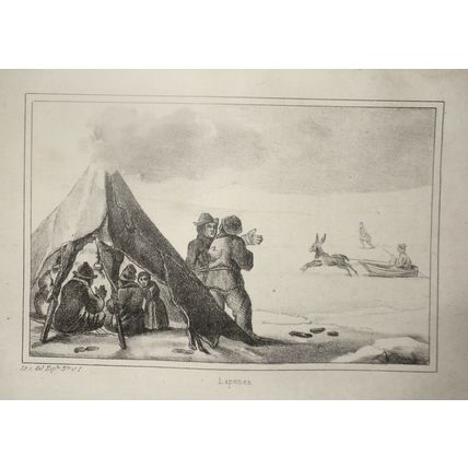 1840 Russia - Lapones - engraving. El universo pintoresco
