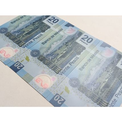Mexico UNCIRCULATED $20 Pesos polymer 2018 Benito Juárez. Lot of 3 consecutive