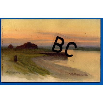 Art Postcard River Bank Walberswick Suffolk Nr Southwold Blythburgh Dunwich