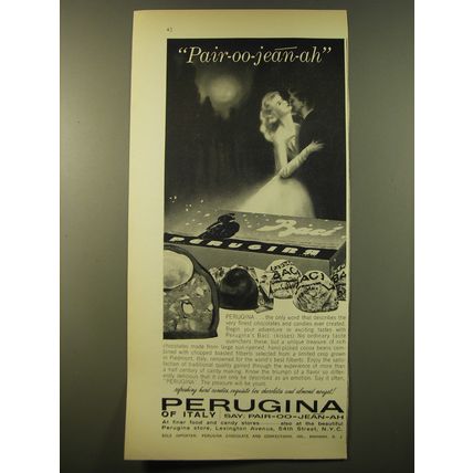 1961 Perugina Baci Chocolates Advertisement - Pair-oo-jean-ah