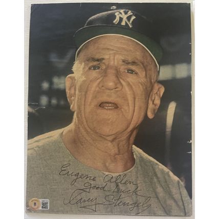 Casey Stengel Signed Autographed Vintage 8.5x11 Magazine Photo NY Yankees : BAS