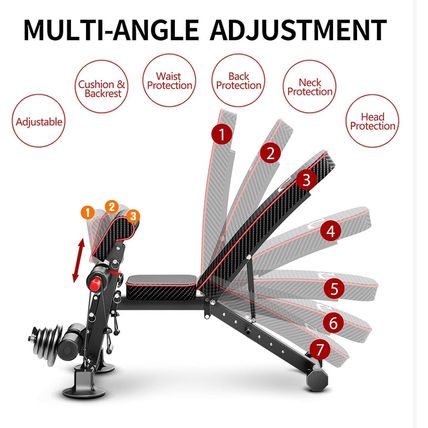 Adjustable Weight Bench - Utility Workout Benches for Exercise, Free Installatio