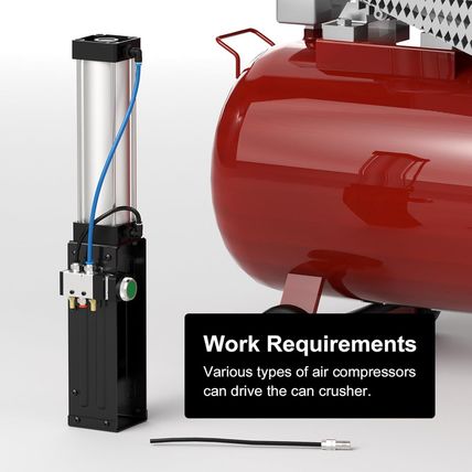 Pneumatic Can Crusher, Heavy-Duty Smasher for Aluminum Seltzer, Soda, Beer Cans