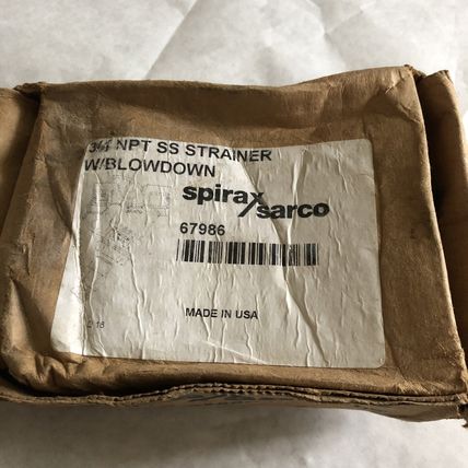 Weld 3/4" Spirax Sarco A351 CF8,67986 Y Strainer W/blowdown Connector,AG