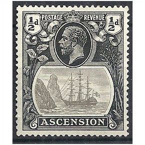 Ascension 1924 SG10 1/2d Grey-Black & Black Mounted Mint ..