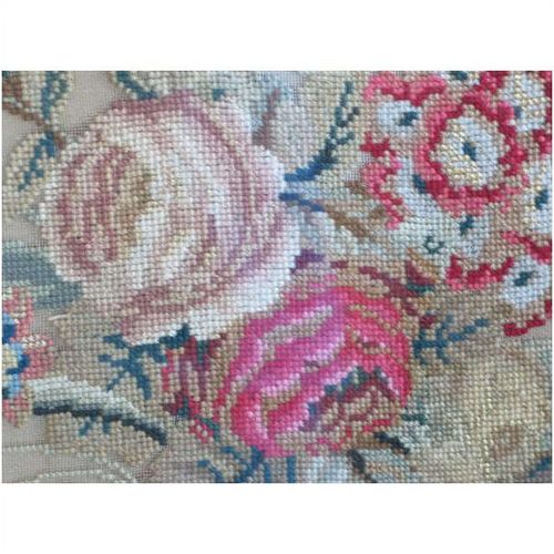 Antique Berlin Woolwork Embroidery Tapestry