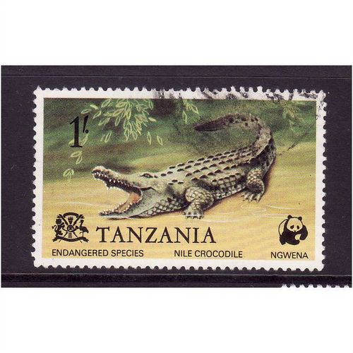 TANZANIA 1977 SG 213 1s NILE CROCODILE FINE USED