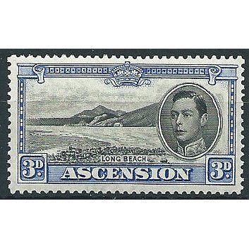 Ascension 1938 SG42 3d Black & Ultramarine Light Mounted Mint ... .