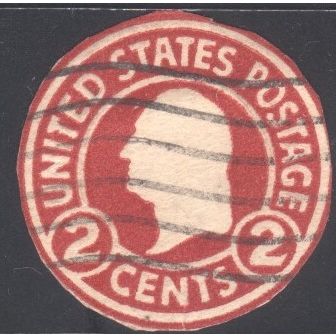 USA Pre-paid 2 cents red - Washington - embossed 2