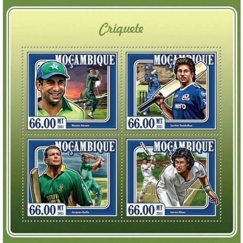 MOZAMBIQUE 2015 SHEET MNH CRICKET SPORTS DEPORTES 1