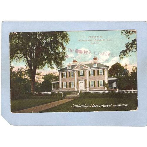MA Cambridge Home Of Longfellow Undivided Back For Sale By F E Capewell Ha~371