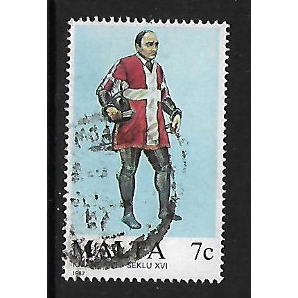 MALTA 1987 MALTESE UNIFORMS 7c 16th CENT OFFICER SG 803 FINE USED