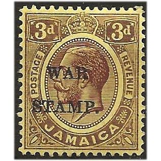 Jamaica 1917 SG75 3d Purple/Yellow WAR STAMP Mounted Mint .. ...