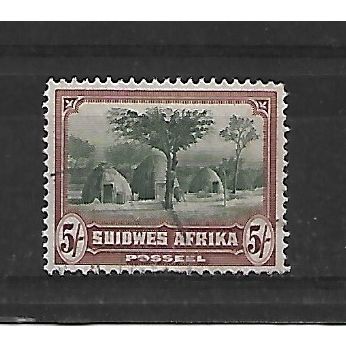 SouthWestAfrica.SG83 5s Herero Huts.Afrikaans Print.Fine Used.May21