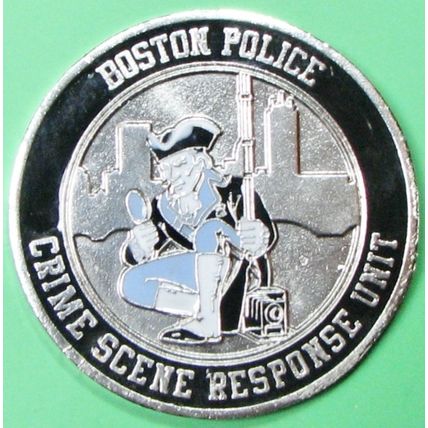Boston Police Crime Scene Response Unit. Challenge Coin. 1.75". 46b.