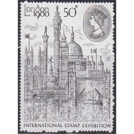 GB, 1980 London Stamp Exhibition Type II, SG 1118ea (Scott 909), used