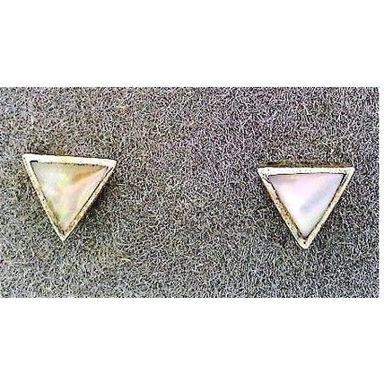 Mother Of Pearl Sterling Silver Gemstone Stud Earrings 2