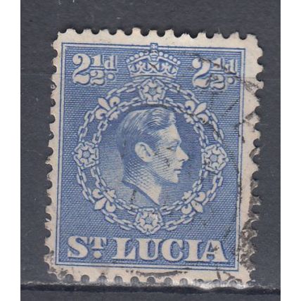 St Lucia 1938 -1948 King George VI 2½d ultramarine
