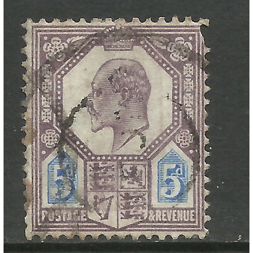 GB 1902 - 11 KEV11 5d Purple / blue used Wmk 49 ( R443 )