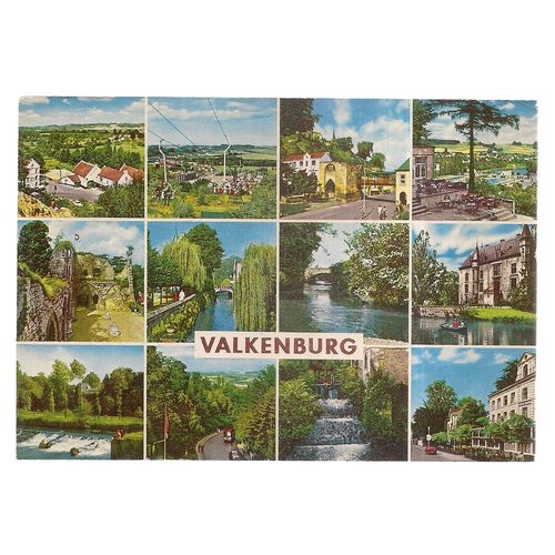 VALKENBURG multiview used vintage postcard 1974 FIELD POST OFFICE postmark #