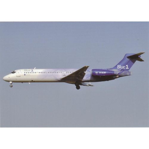 Blue 1 Boeing B717 23S Aircraft Civil Aviation Postcard (A22958)