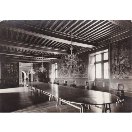 Salle a manger Chateau Pau France Real Photo Postcard unused VGC