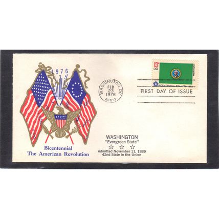 FDC Boerger Cachets 1674 13c Washington (Cachet-U/A) CV00729