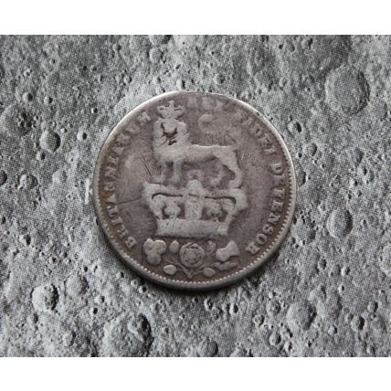 1829 GEORGE IV Silver Sixpence 6d British English 92.5% Silver has been mounted