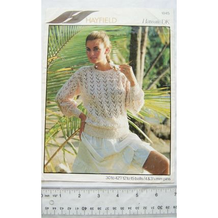 Vintage: Hayfield 1845 lady's sweater DK