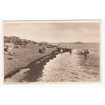 West Beach Worthing Postcard West Sussex W40