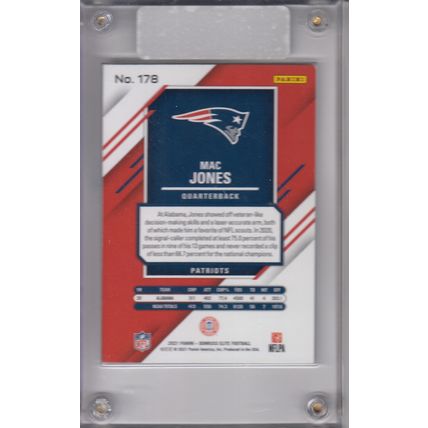 MAC JONES 2021 ROOKIE WESTERN RESERVE COLLECTIBLES AUTOGRAPHED NEW ENGLAND PATS