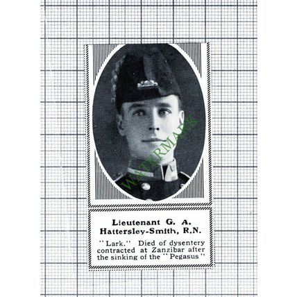 Lt G A Hattersley-Smith Royal Navy LARK Pegasus Ship WW1 - 1915 Small Cutting