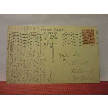SERPENTINE WALK, BUXTON, DERBYSHIRE used antique postcard 1921 pm =