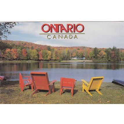 Ontario Cottage Country Canada Postcard posted 1994 creased