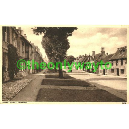 Sheep Street, Burford, Oxon, Walter Scott Postcard