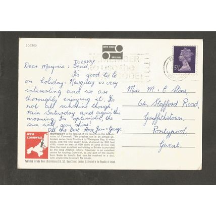 Postcard Cornwall John Hinde The Island Newquay 2DC100