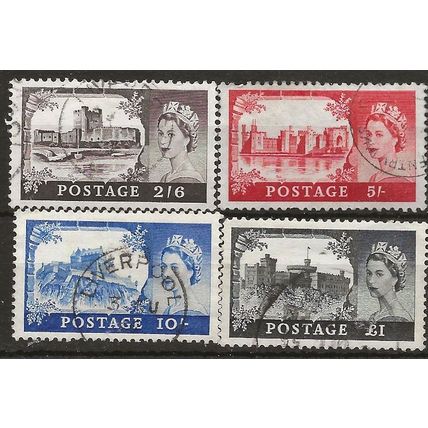 1958 SG536a-539a 1st DLR Castle Set Fine/Very Fine Used . .